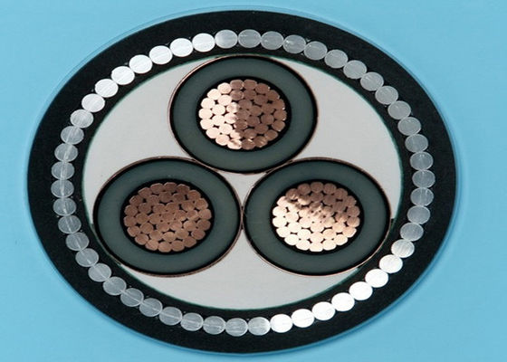 鋼線の多中心装甲ケーブル3の中心LLDPE/LSHFの外装